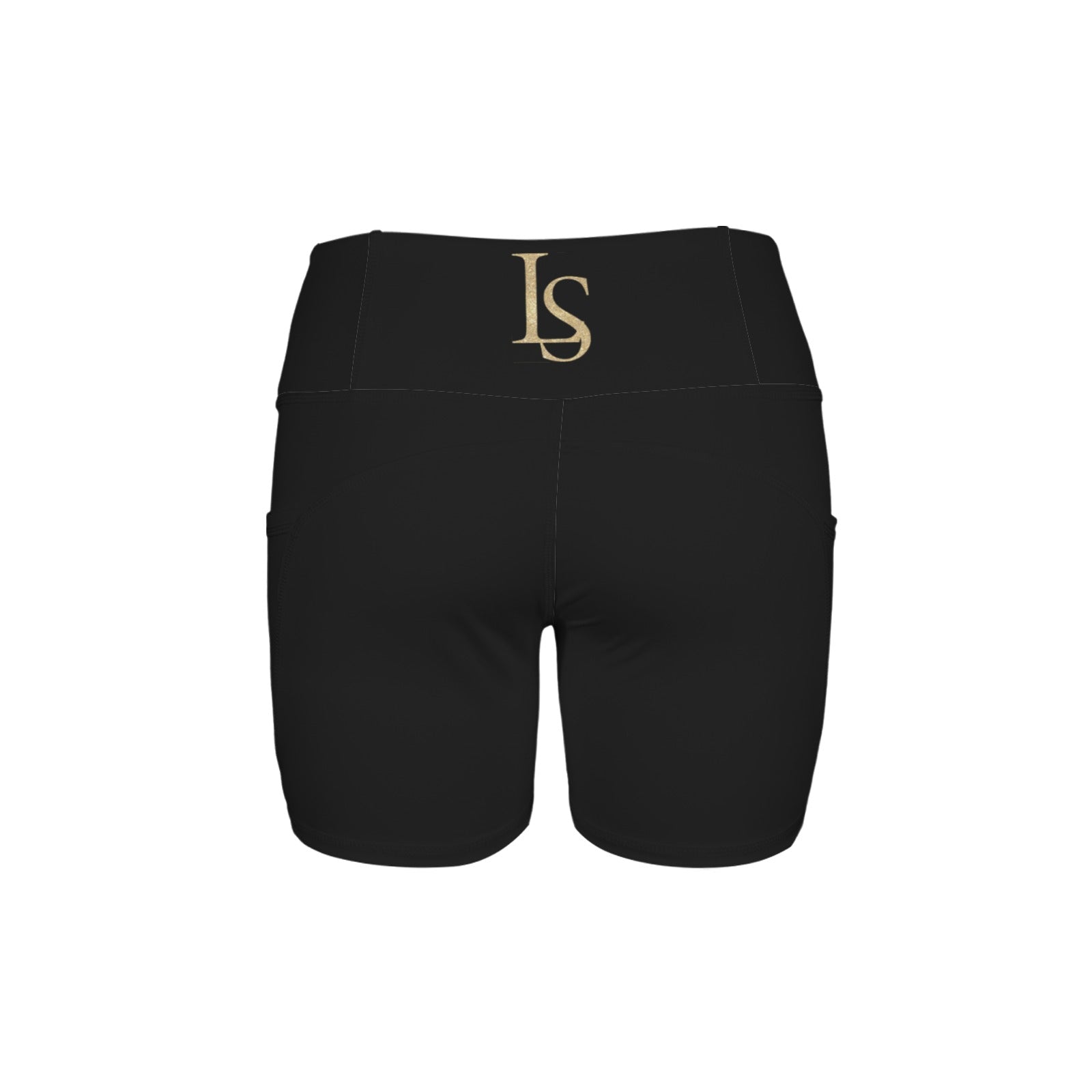 Högmidjade Yoga Shorts med Djupa Fickor