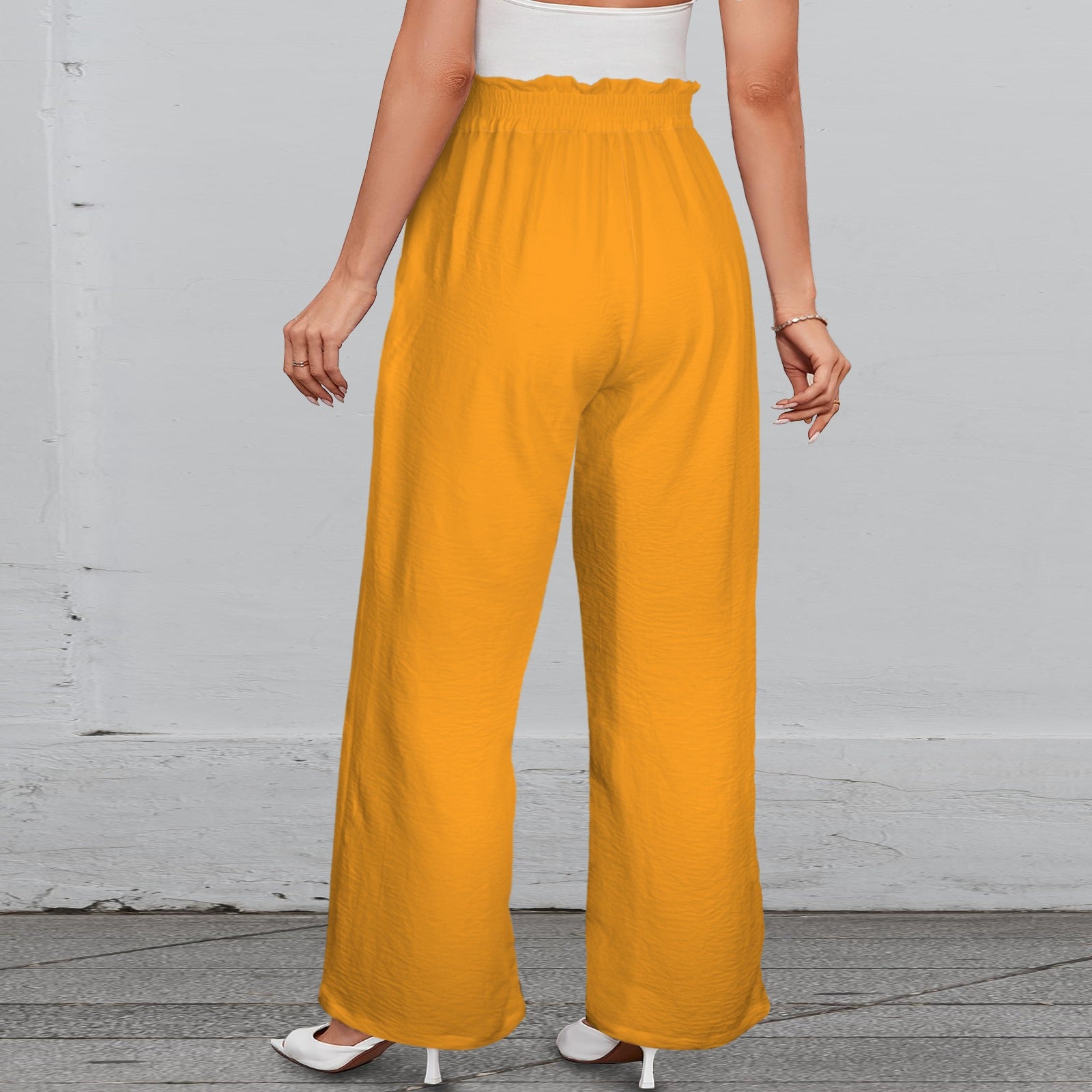 Vida byxor med knytband – svarta, stilrena & med fickor