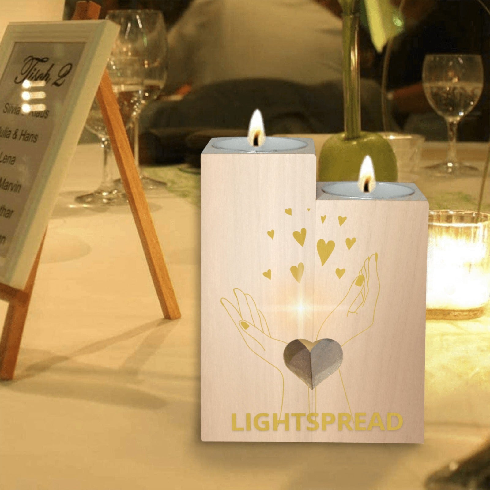 Heminredning Ljushållare i trä