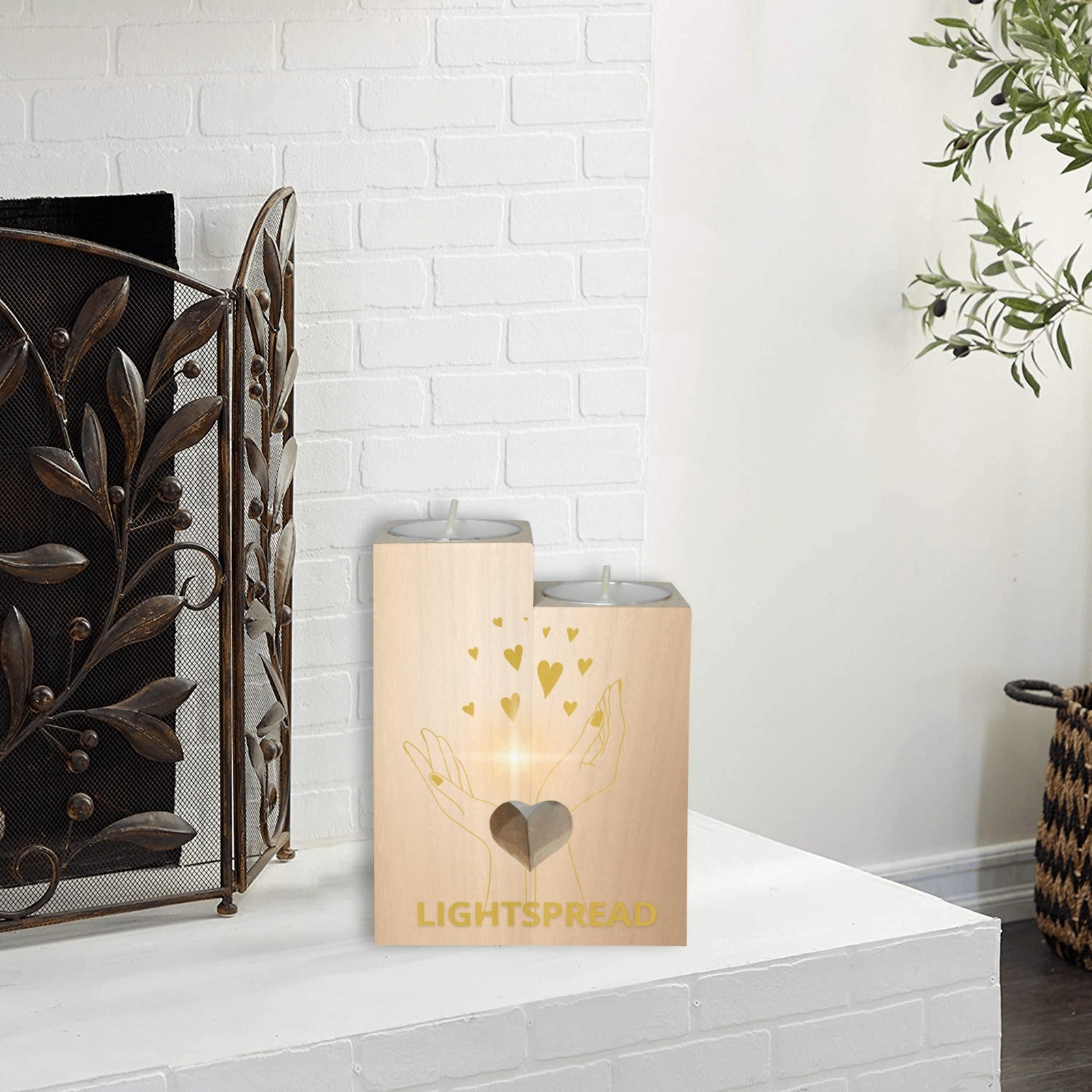 Heminredning Ljushållare i trä