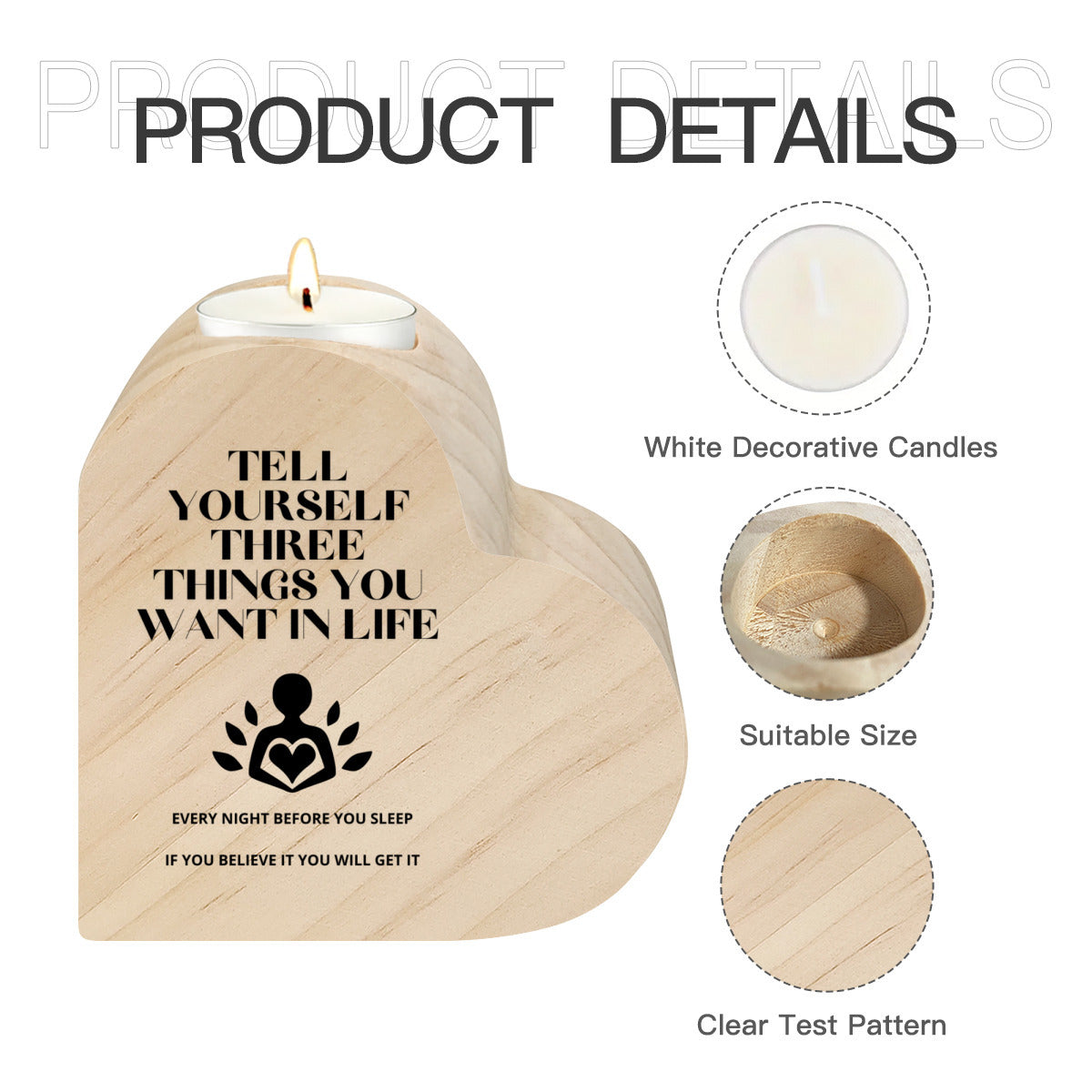 Heminredning Hjärtformad kreativ ljusstake