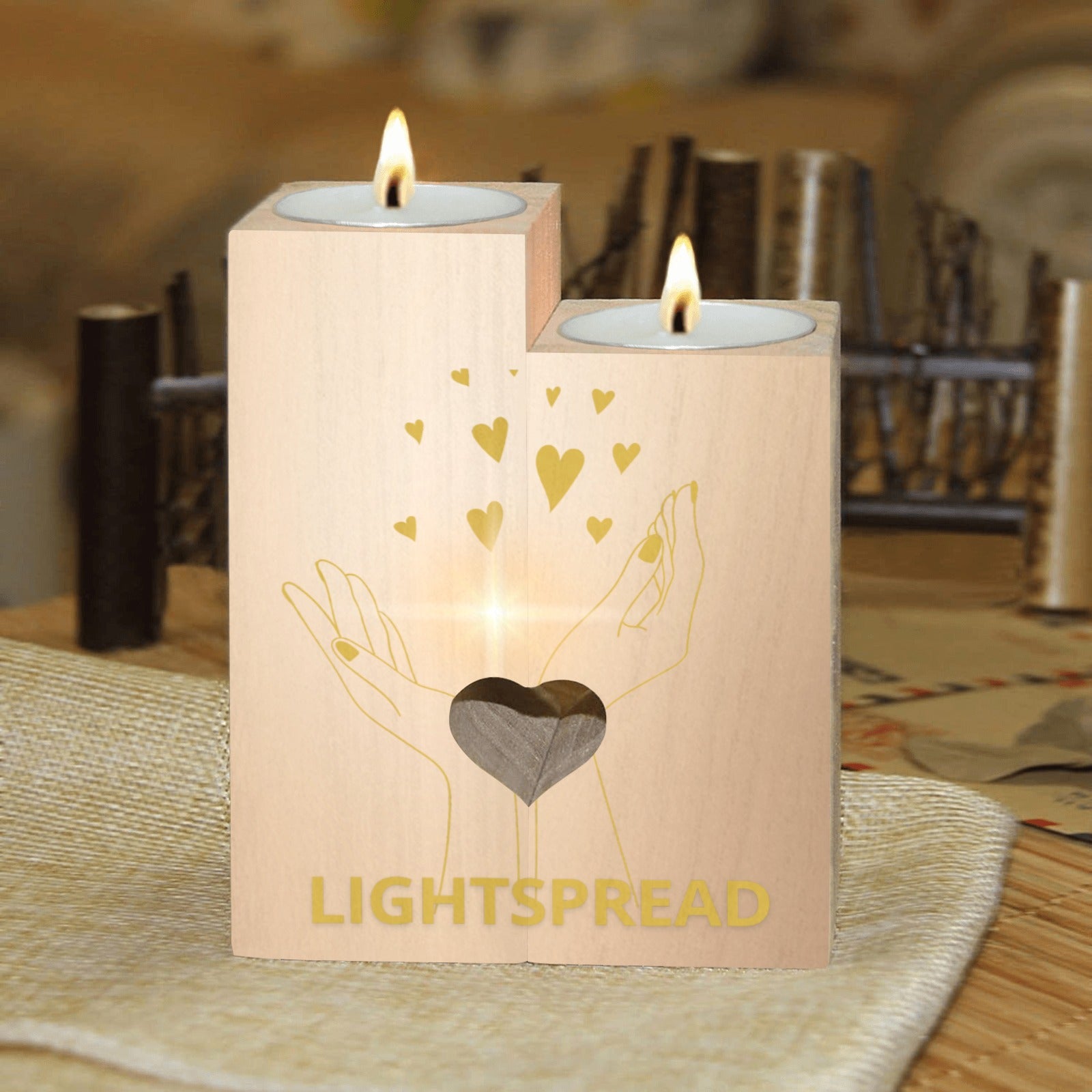 Heminredning Ljushållare i trä