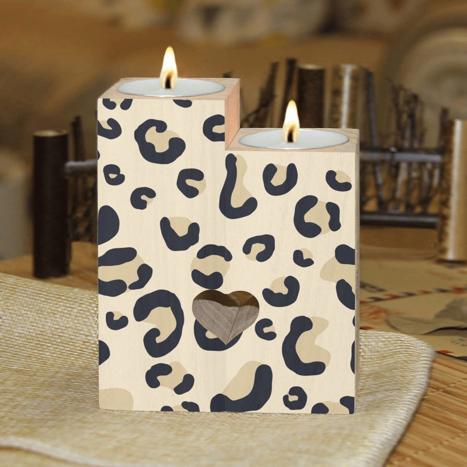 LEOPARD träljushållare (utan ljus)