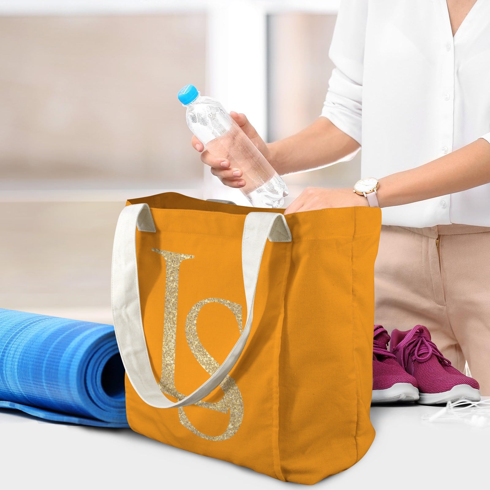 Vit Badväska – Rymlig, lätt & strand redo