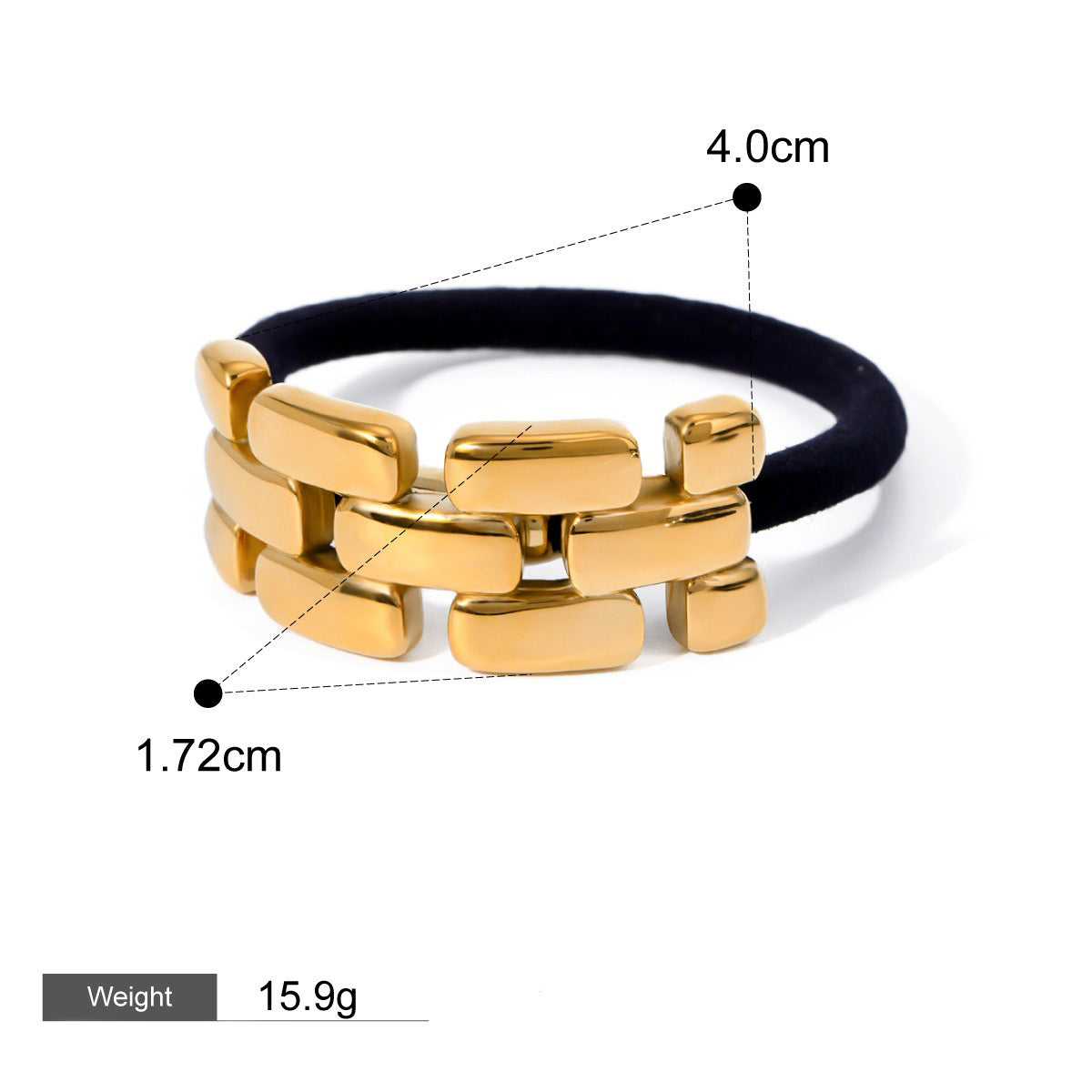 18K Guld Mode Trend Geometrisk Design Lätt Lyx Håraccessoarer
