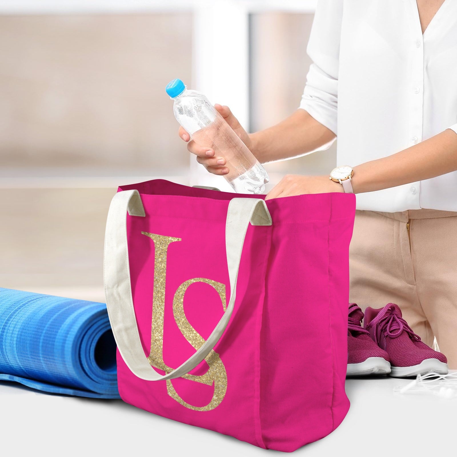 Vit Badväska – Rymlig, lätt & strand redo