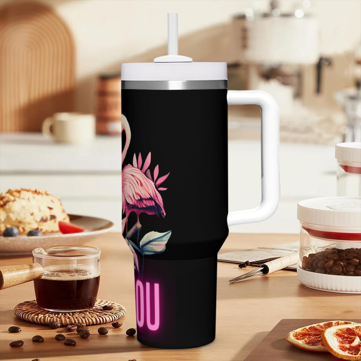Tumbler i rostfritt stål med budskap