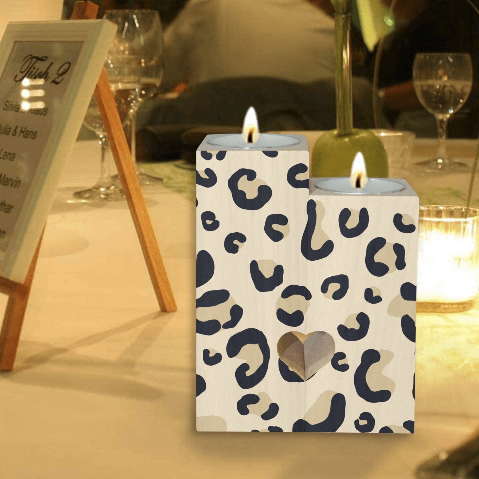 LEOPARD träljushållare (utan ljus)