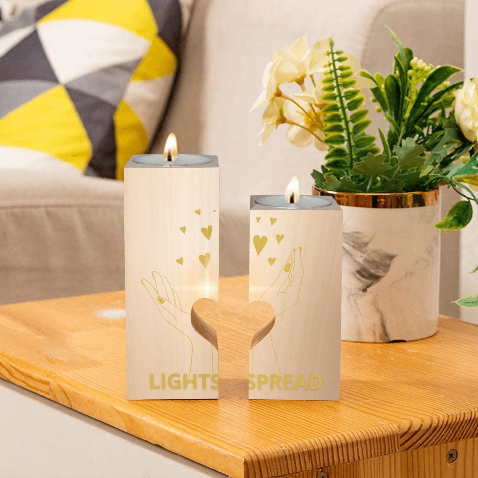 Heminredning Ljushållare i trä