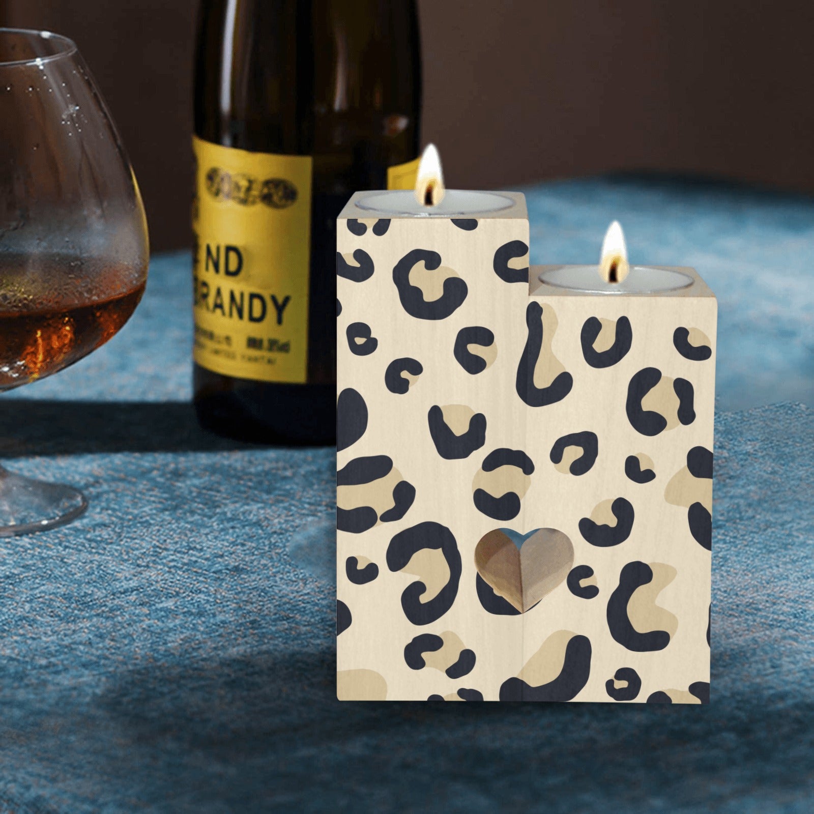 LEOPARD träljushållare (utan ljus)