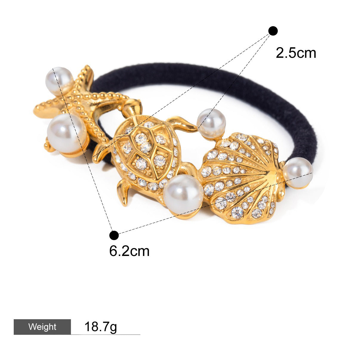 18K Guld Mode Trend Geometrisk Design Lätt Lyx Håraccessoarer