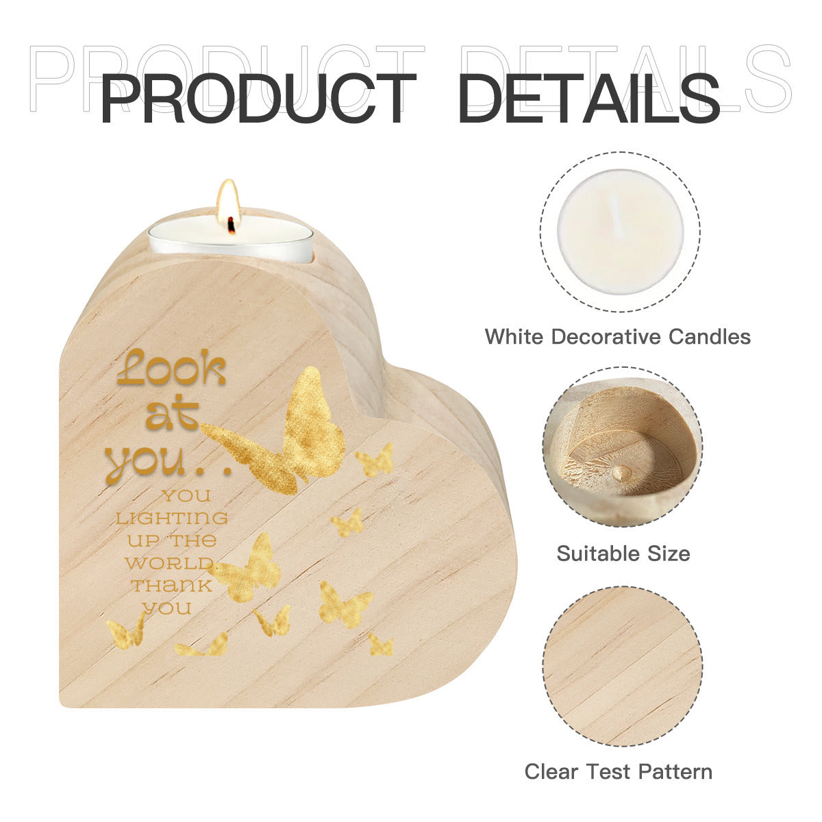 Heminredning Hjärtformad kreativ ljusstake