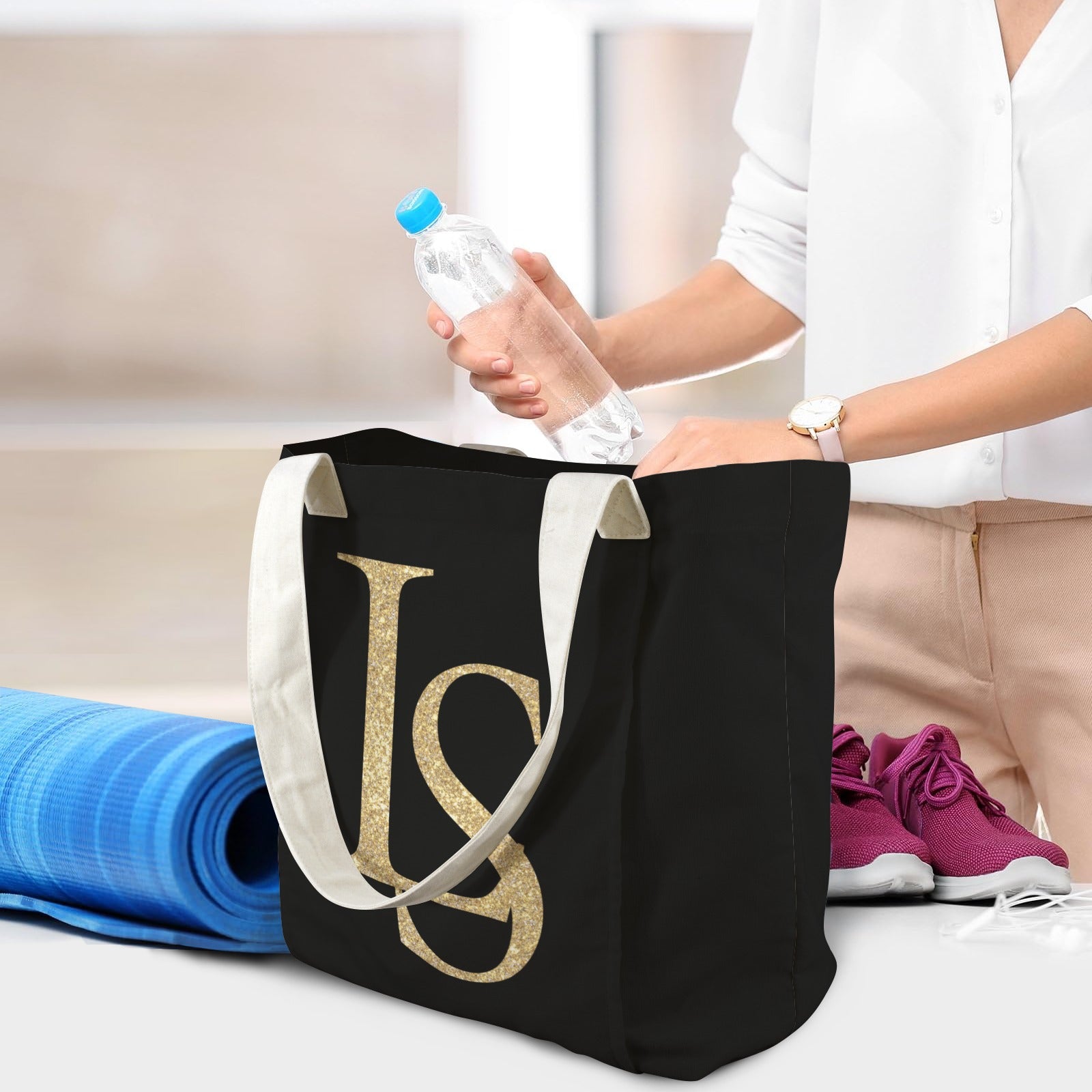 Vit Badväska – Rymlig, lätt & strand redo