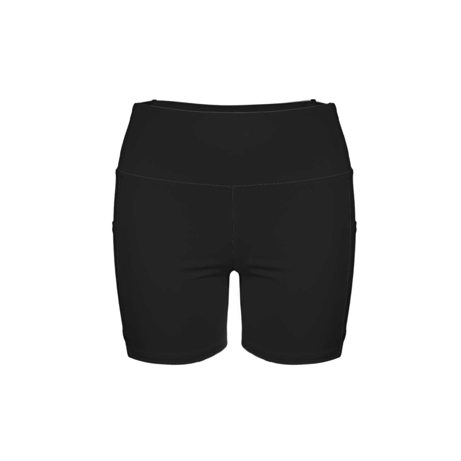 Högmidjade Yoga Shorts med Djupa Fickor