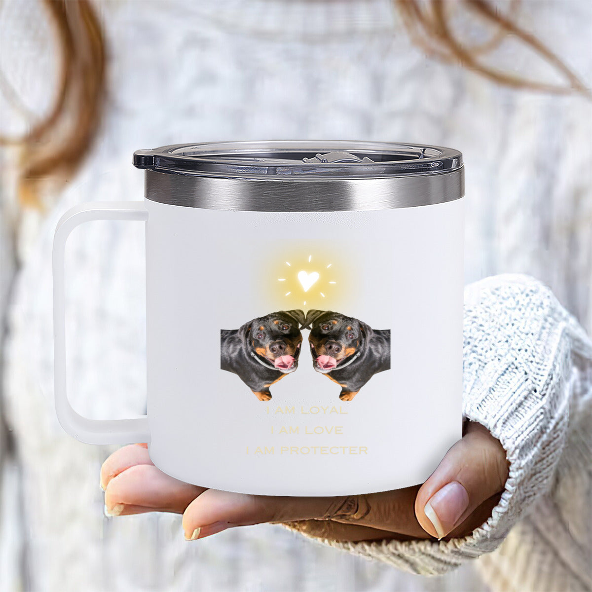 Tumbler Kaffe/te mugg med budskap