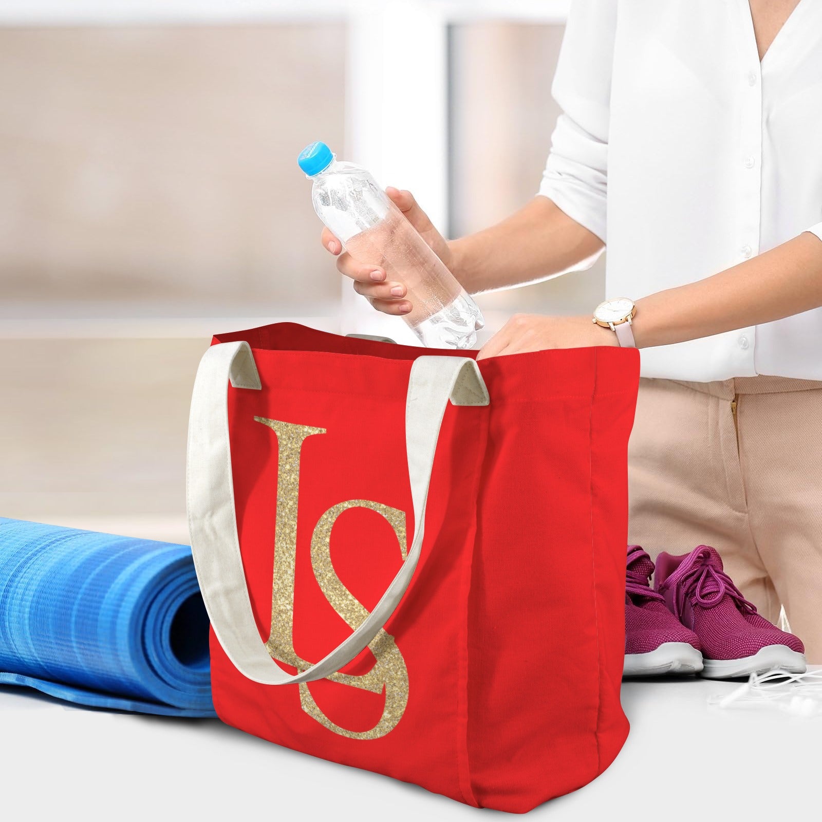 Vit Badväska – Rymlig, lätt & strand redo