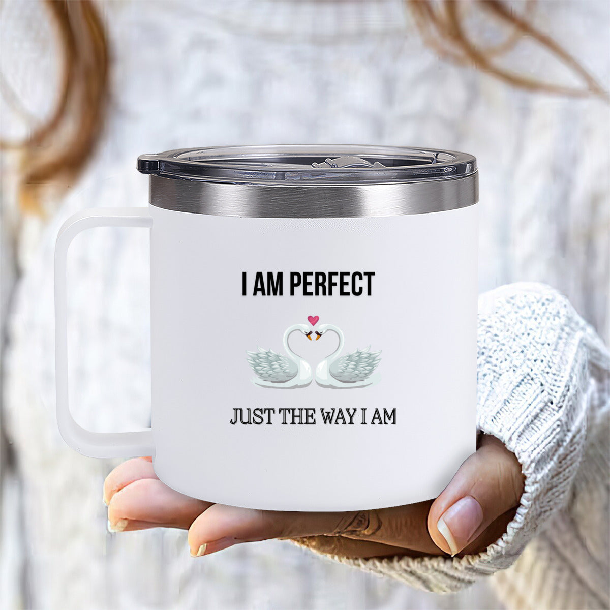 Tumbler Kaffe/te mugg med budskap