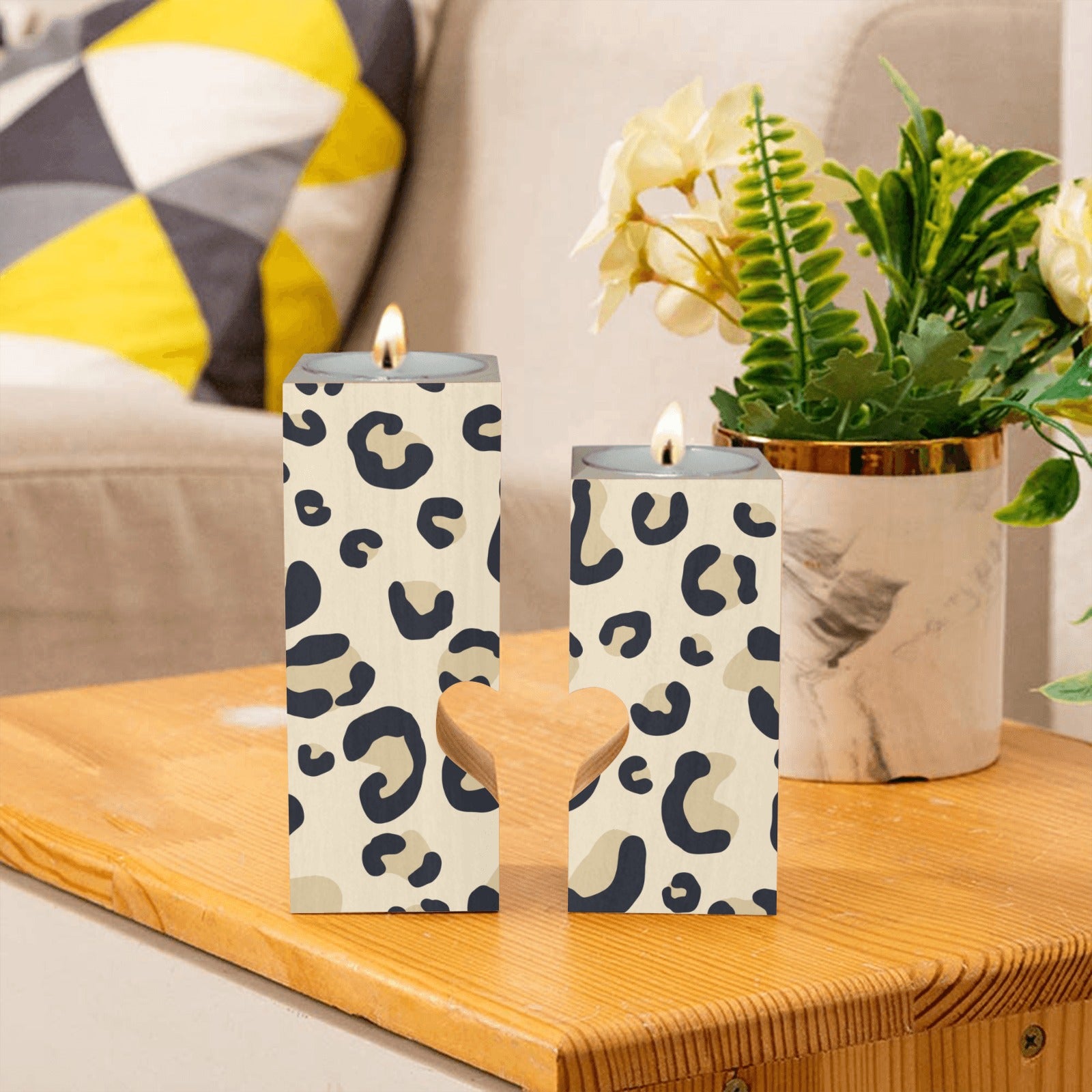 LEOPARD träljushållare (utan ljus)