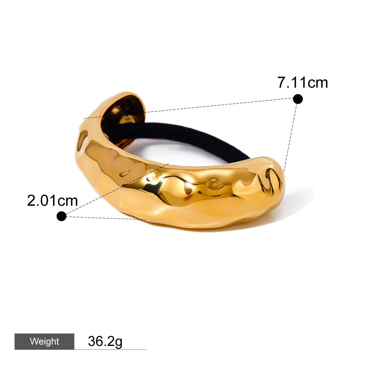 18K Guld Mode Trend Geometrisk Design Lätt Lyx Håraccessoarer