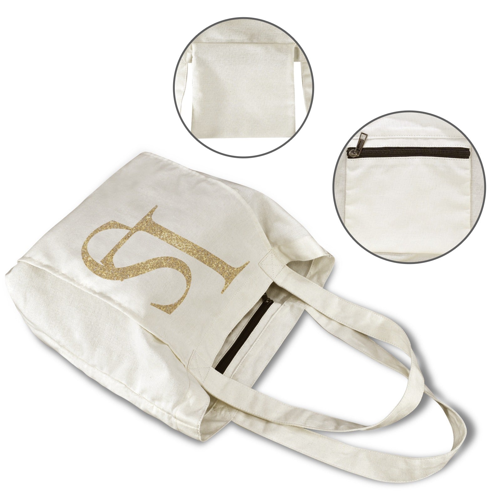 Vit Badväska – Rymlig, lätt & strand redo