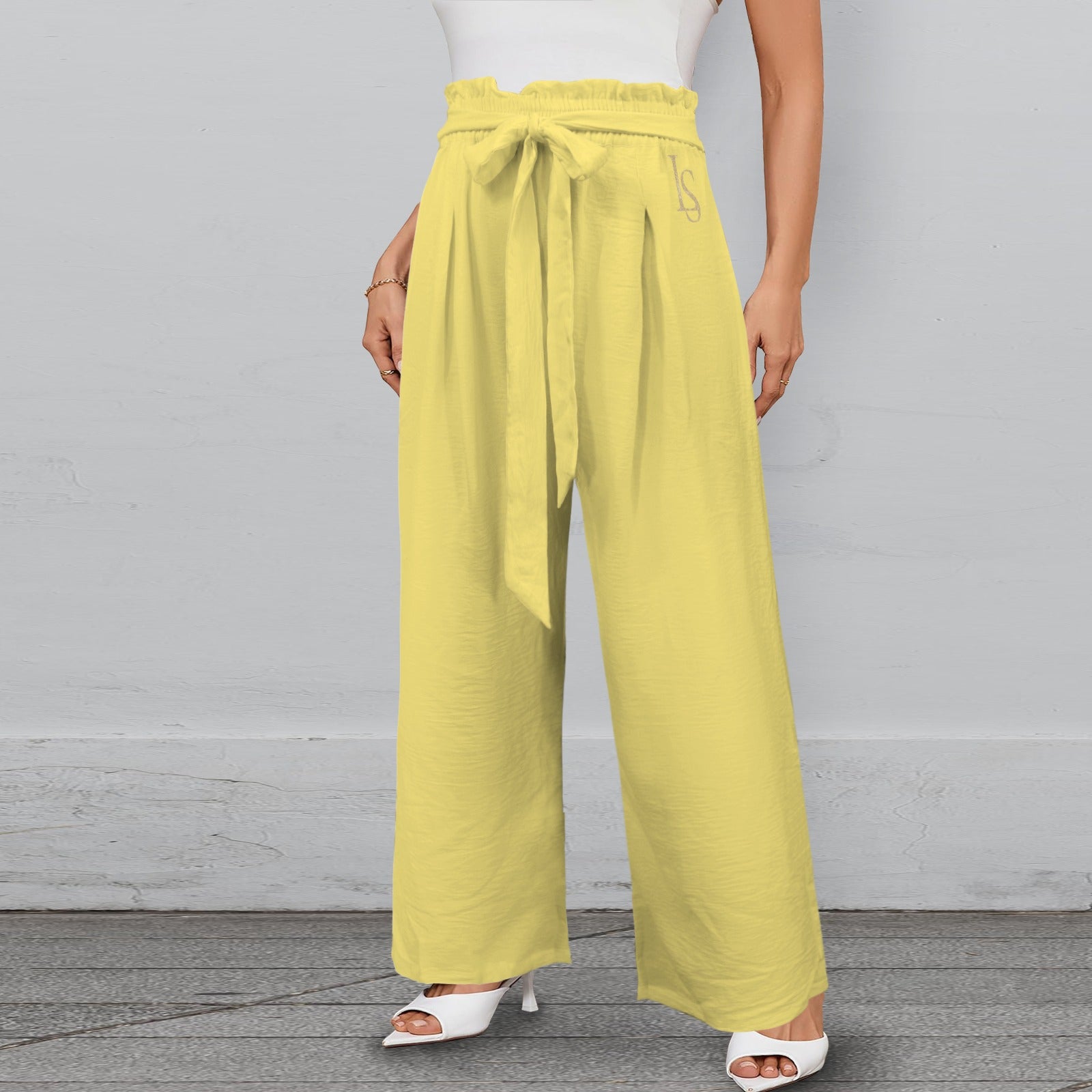 Vida byxor med knytband – svarta, stilrena & med fickor