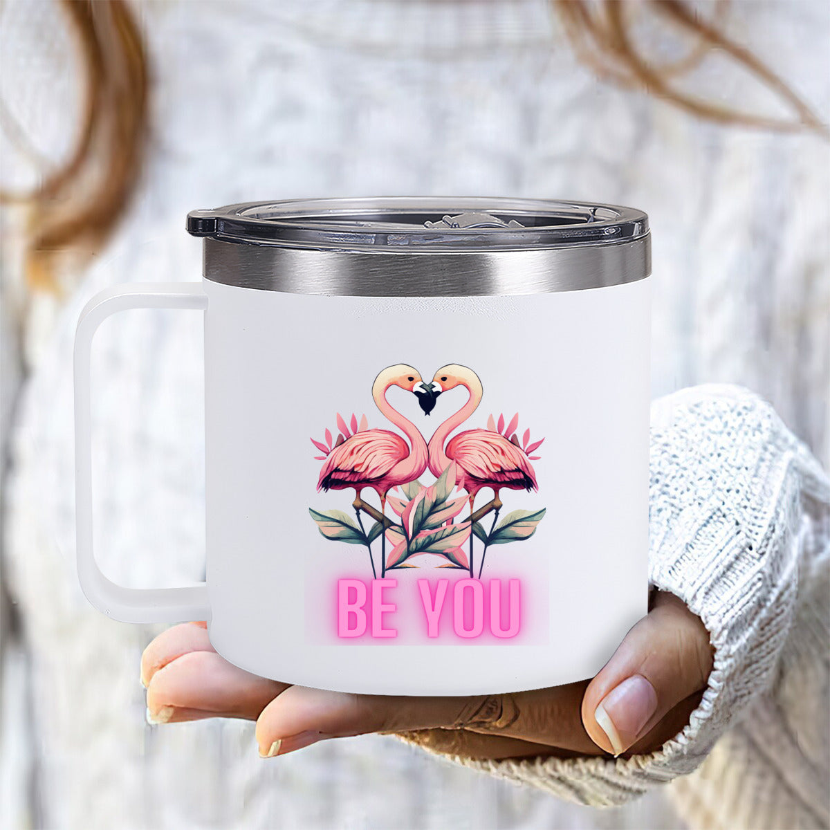 Tumbler Kaffe/te mugg med budskap