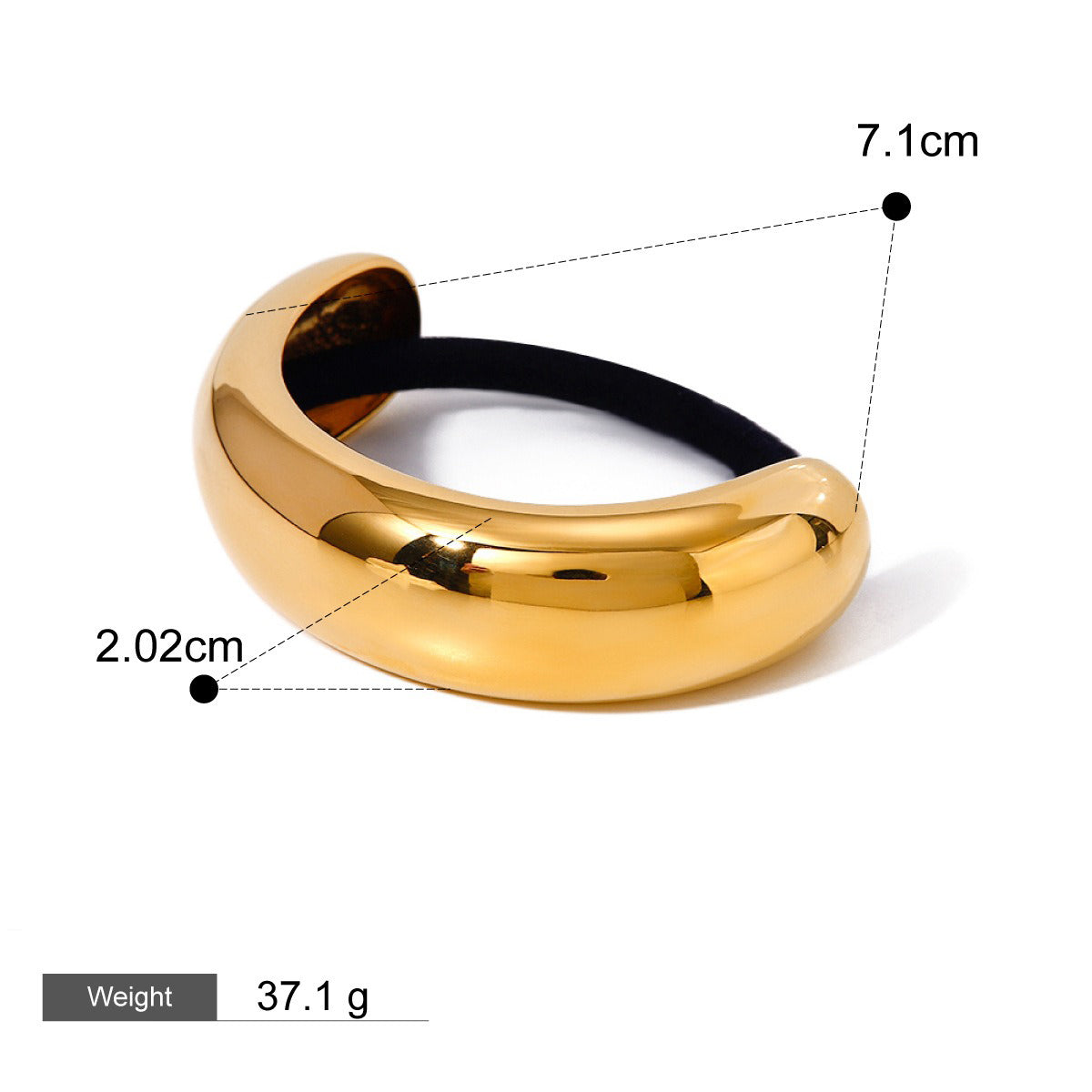 18K Guld Mode Trend Geometrisk Design Lätt Lyx Håraccessoarer