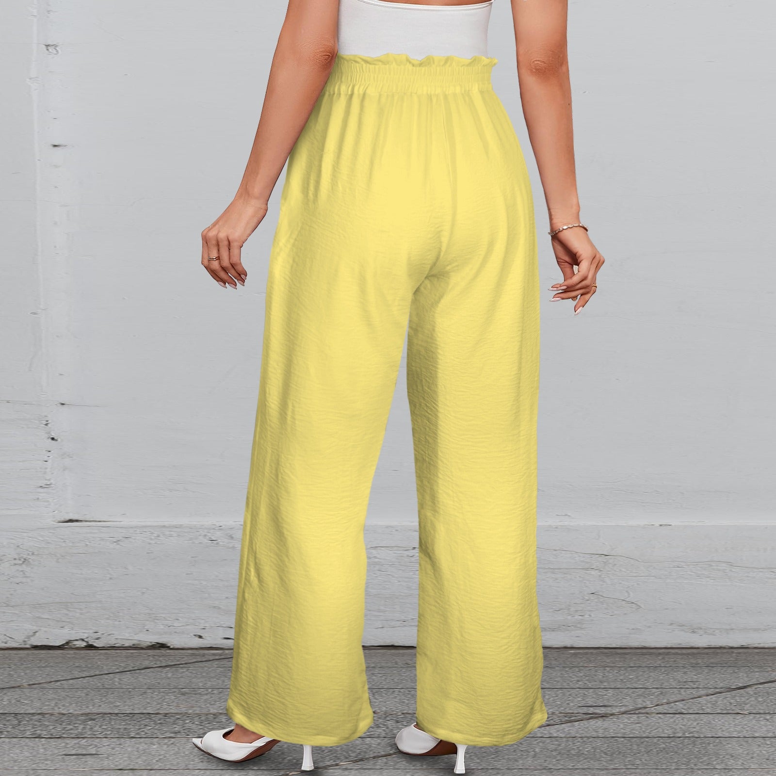 Vida byxor med knytband – svarta, stilrena & med fickor