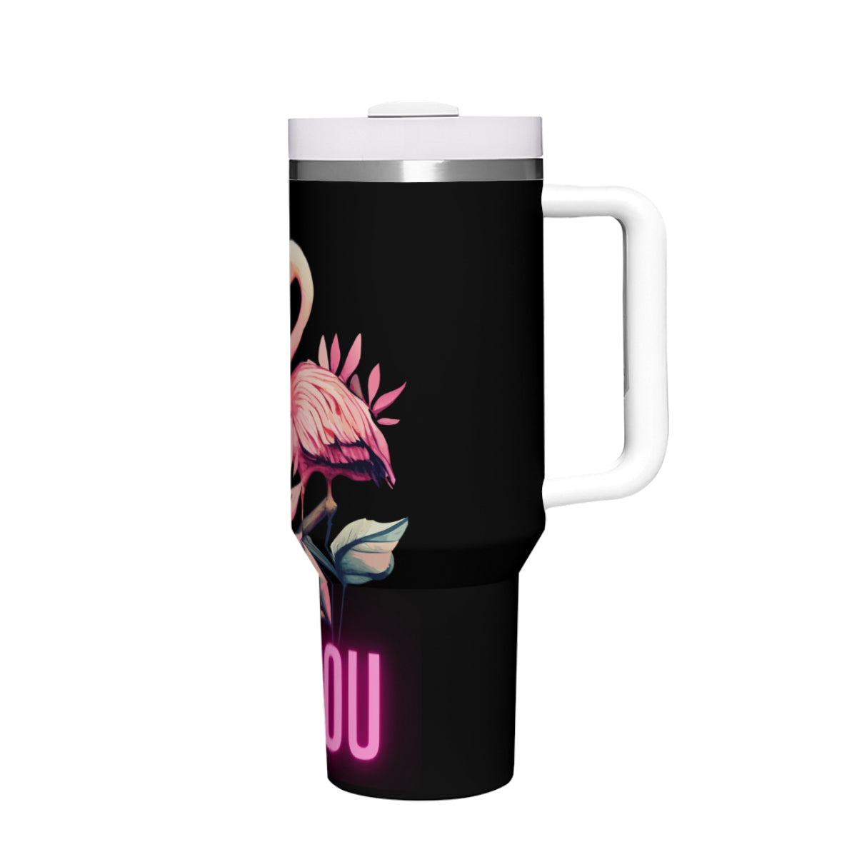 Tumbler i rostfritt stål med budskap