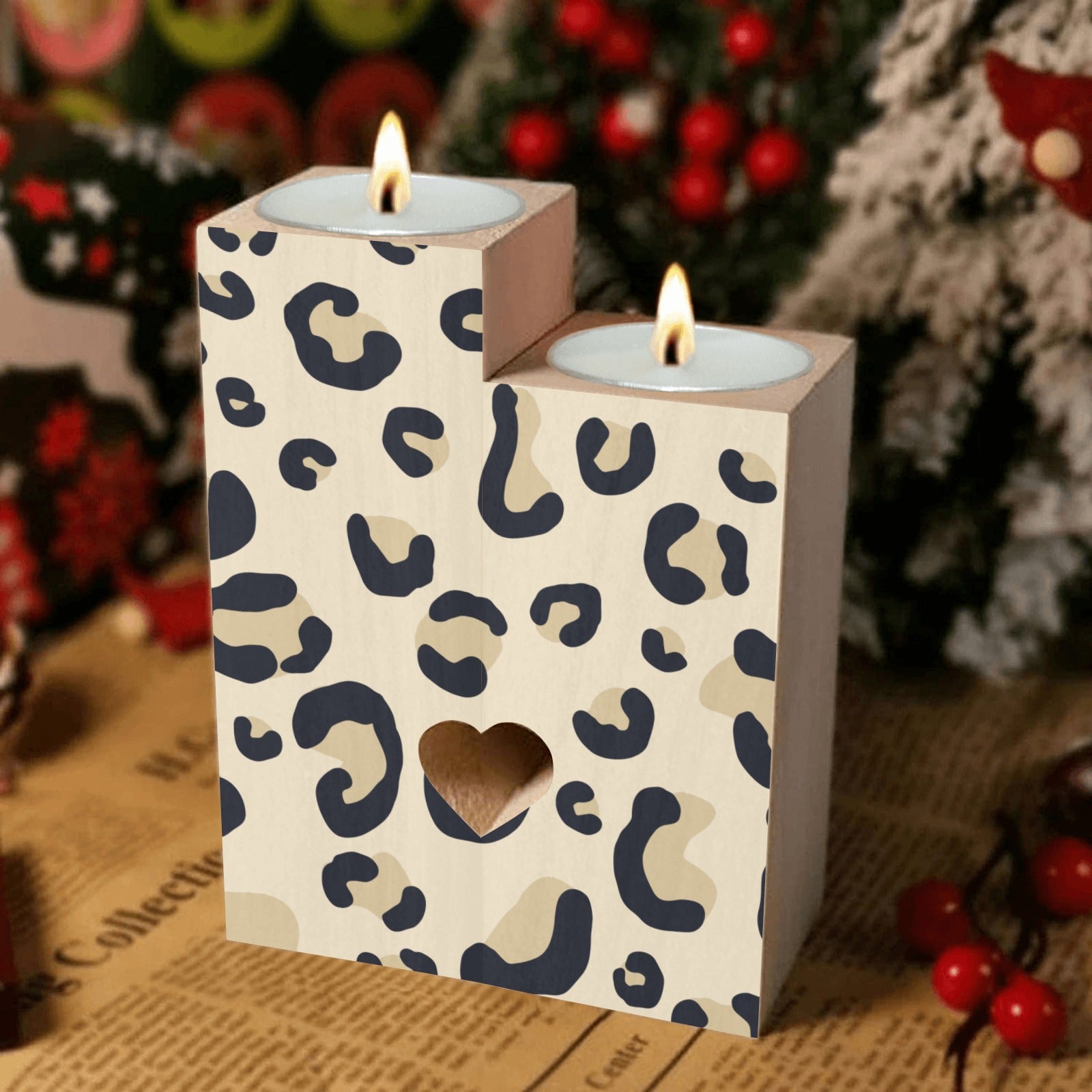 LEOPARD träljushållare (utan ljus)