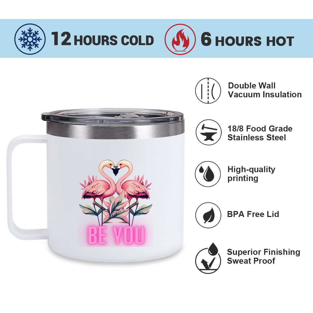 Tumbler Kaffe/te mugg med budskap