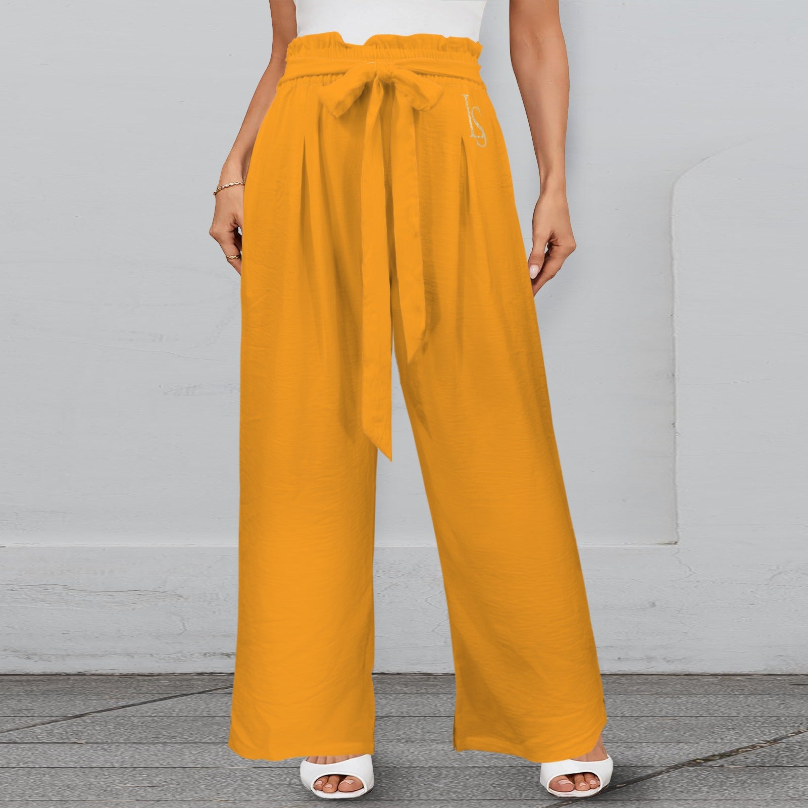 Vida byxor med knytband – svarta, stilrena & med fickor