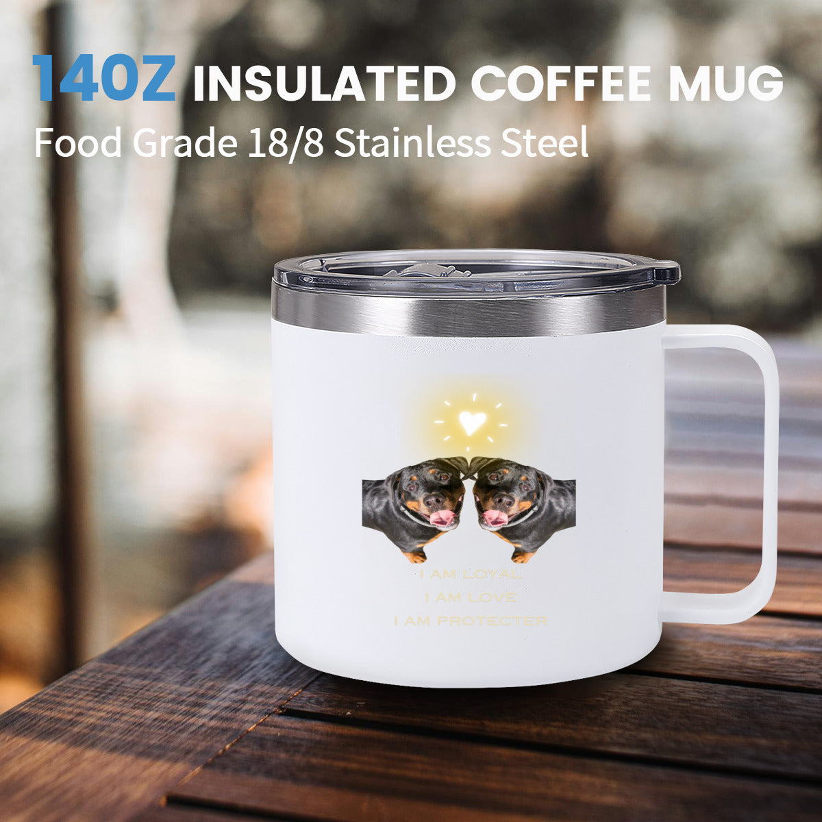 Tumbler Kaffe/te mugg med budskap