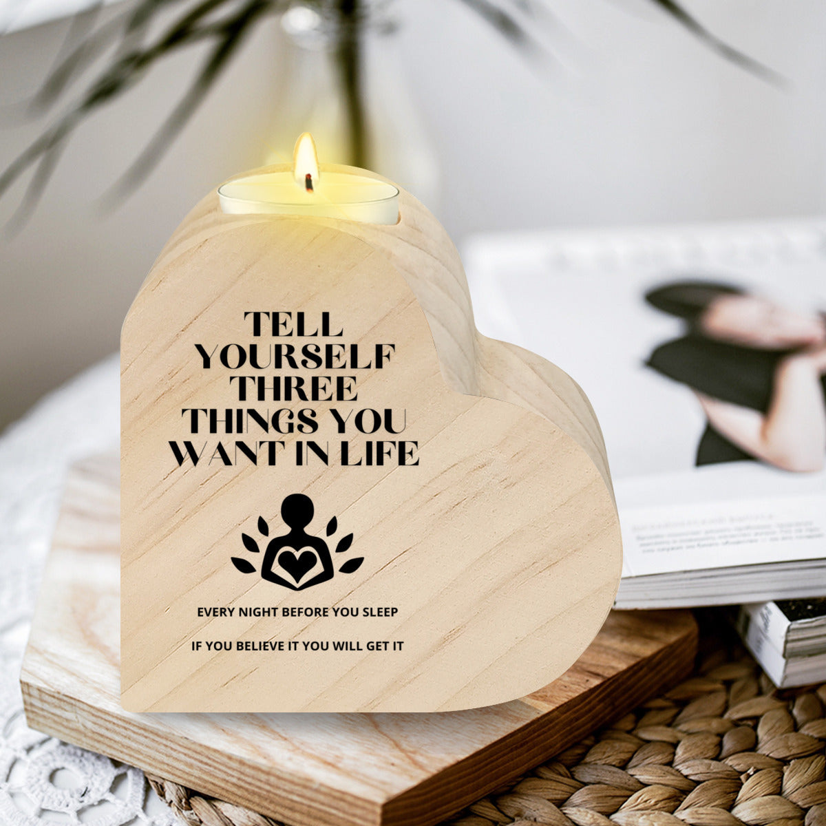 Heminredning Hjärtformad kreativ ljusstake