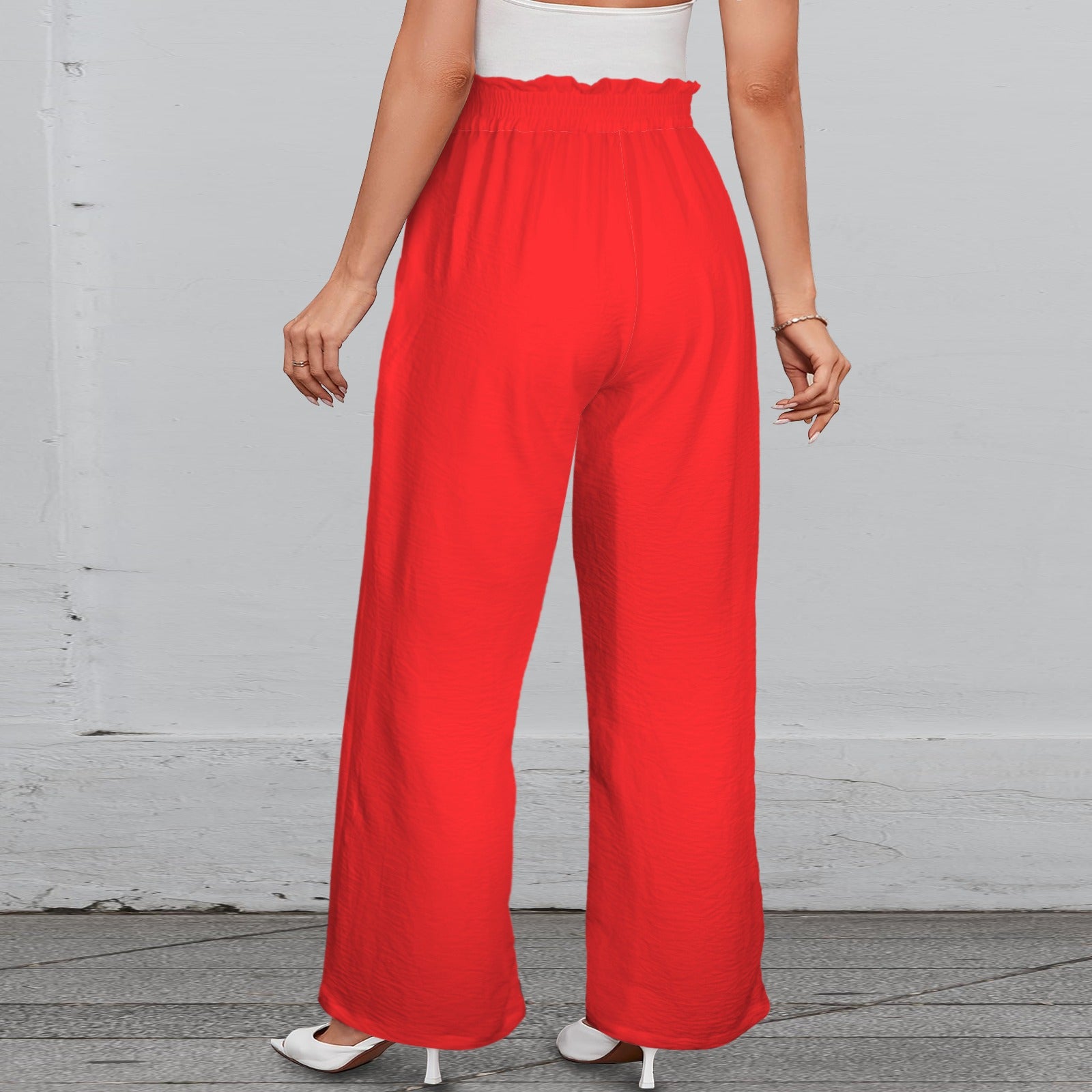 Vida byxor med knytband – svarta, stilrena & med fickor