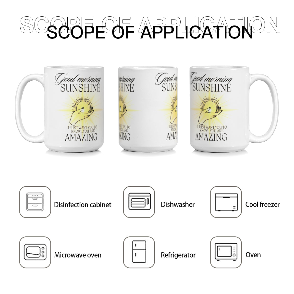 Vit keramikmugg med budskap