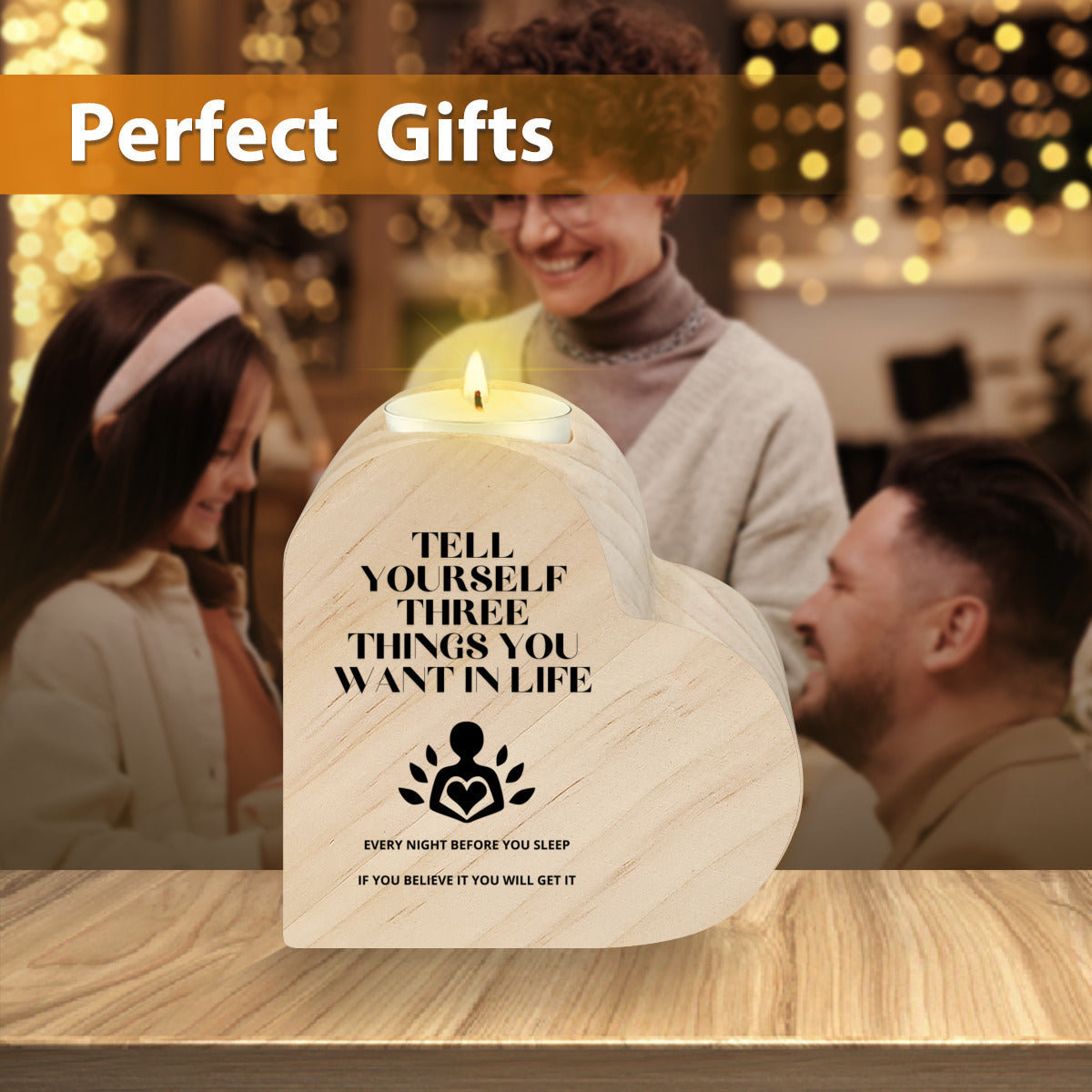 Heminredning Hjärtformad kreativ ljusstake