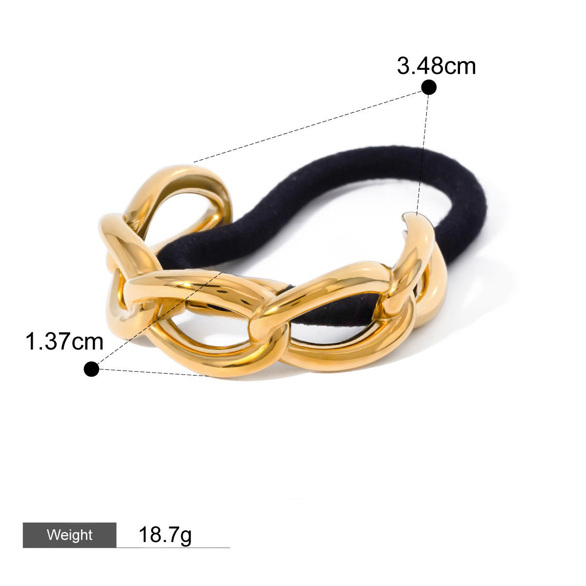 18K Guld Mode Trend Geometrisk Design Lätt Lyx Håraccessoarer