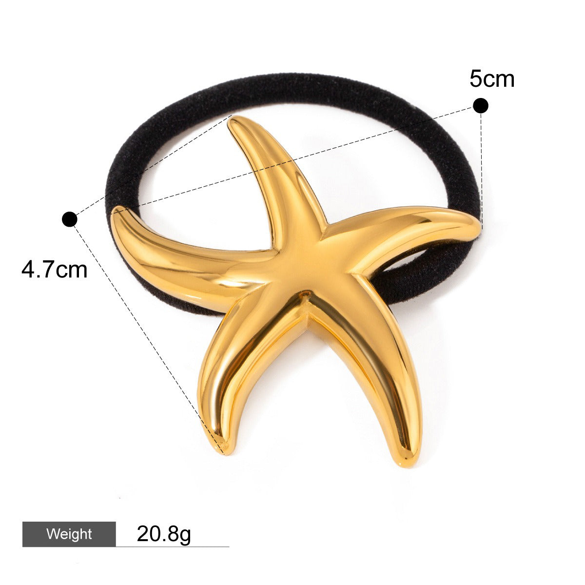 18K Guld Mode Trend Geometrisk Design Lätt Lyx Håraccessoarer