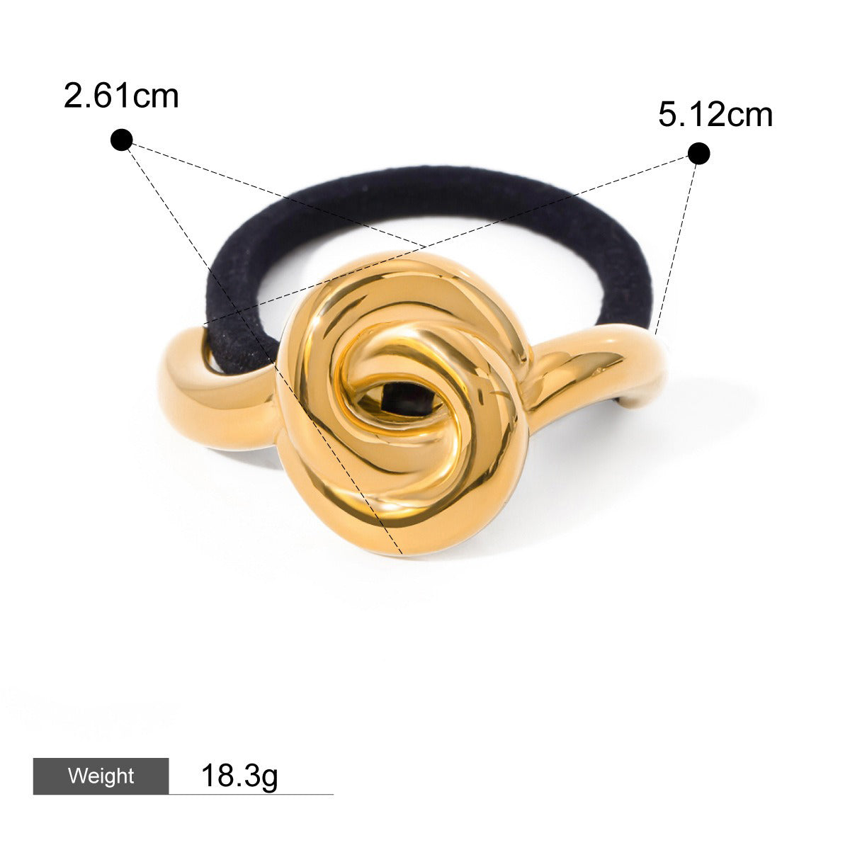 18K Guld Mode Trend Geometrisk Design Lätt Lyx Håraccessoarer