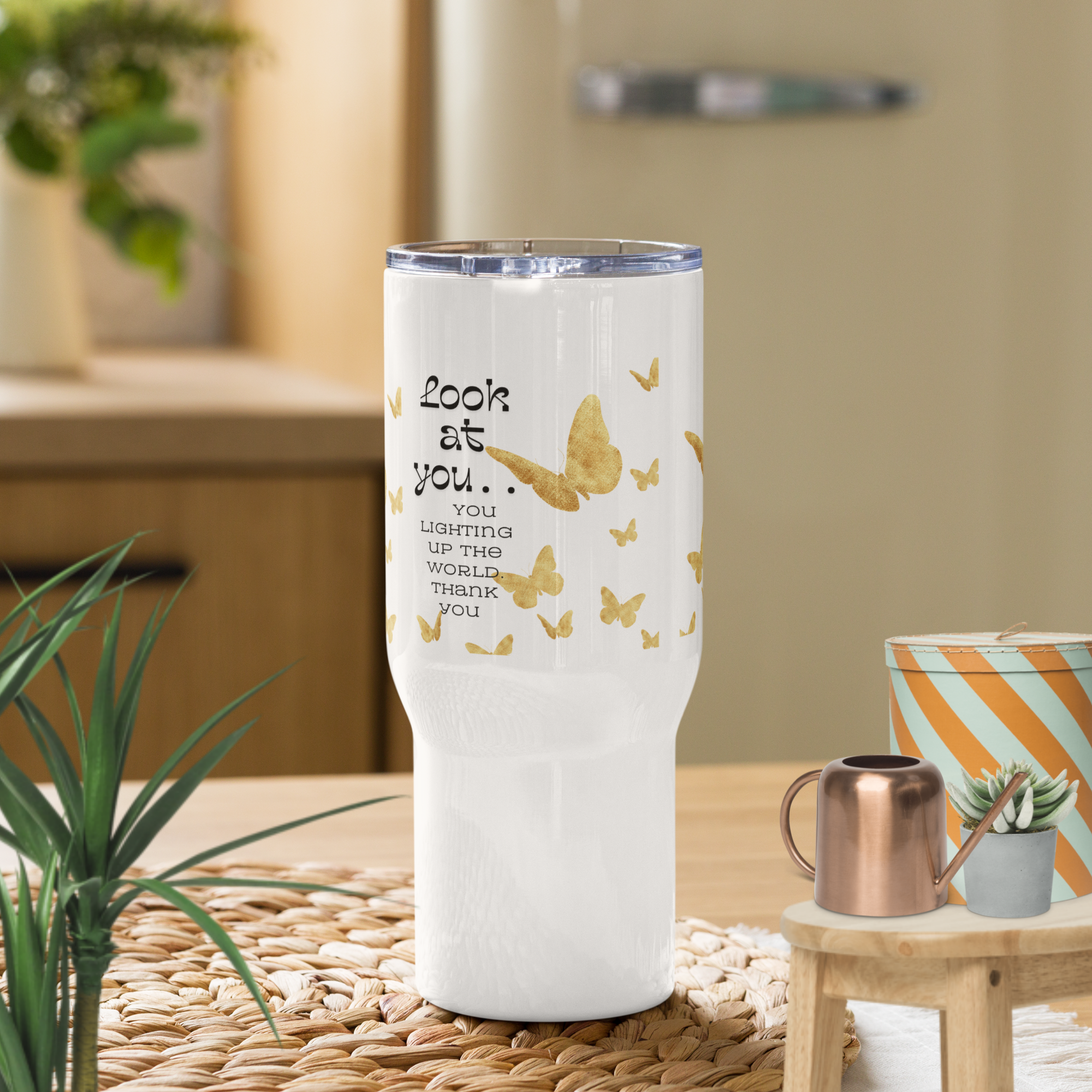 Tumbler rostfritt stål med budskap
