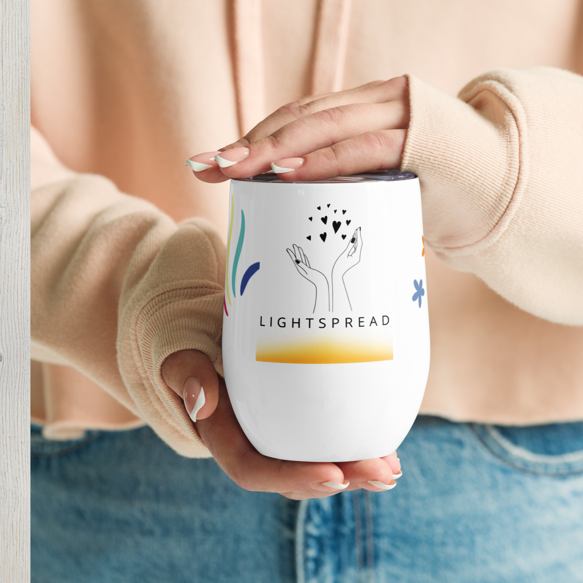 Okrossbar vin tumbler